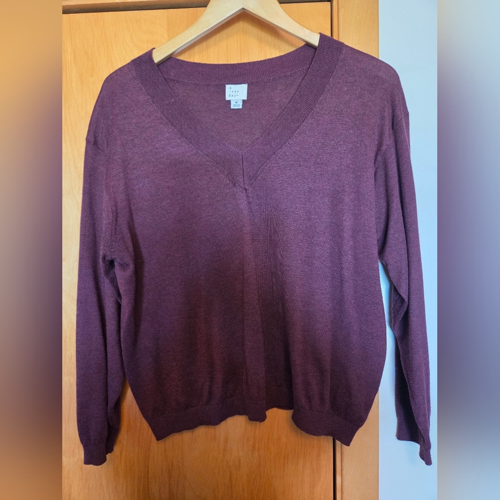 a new day Women's V-Neck Sweater - Deep Purple